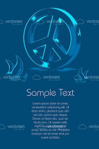 Abstract peace card